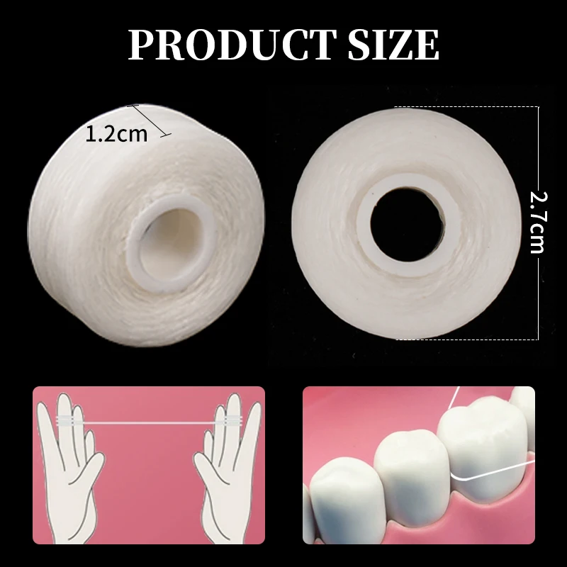 10pcs White Dental Floss, 50 Meter Dental Spool, Oral Cleaning and Care Floss, Dental Nylon Dental Care Floss