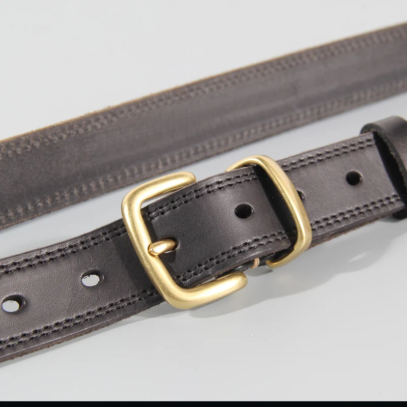 Brass Buckle Ladies Belt Retro Simple All-match Genuine Leather Fashion Trend Jeans Belt Slim Designer Belt Jeans Belt