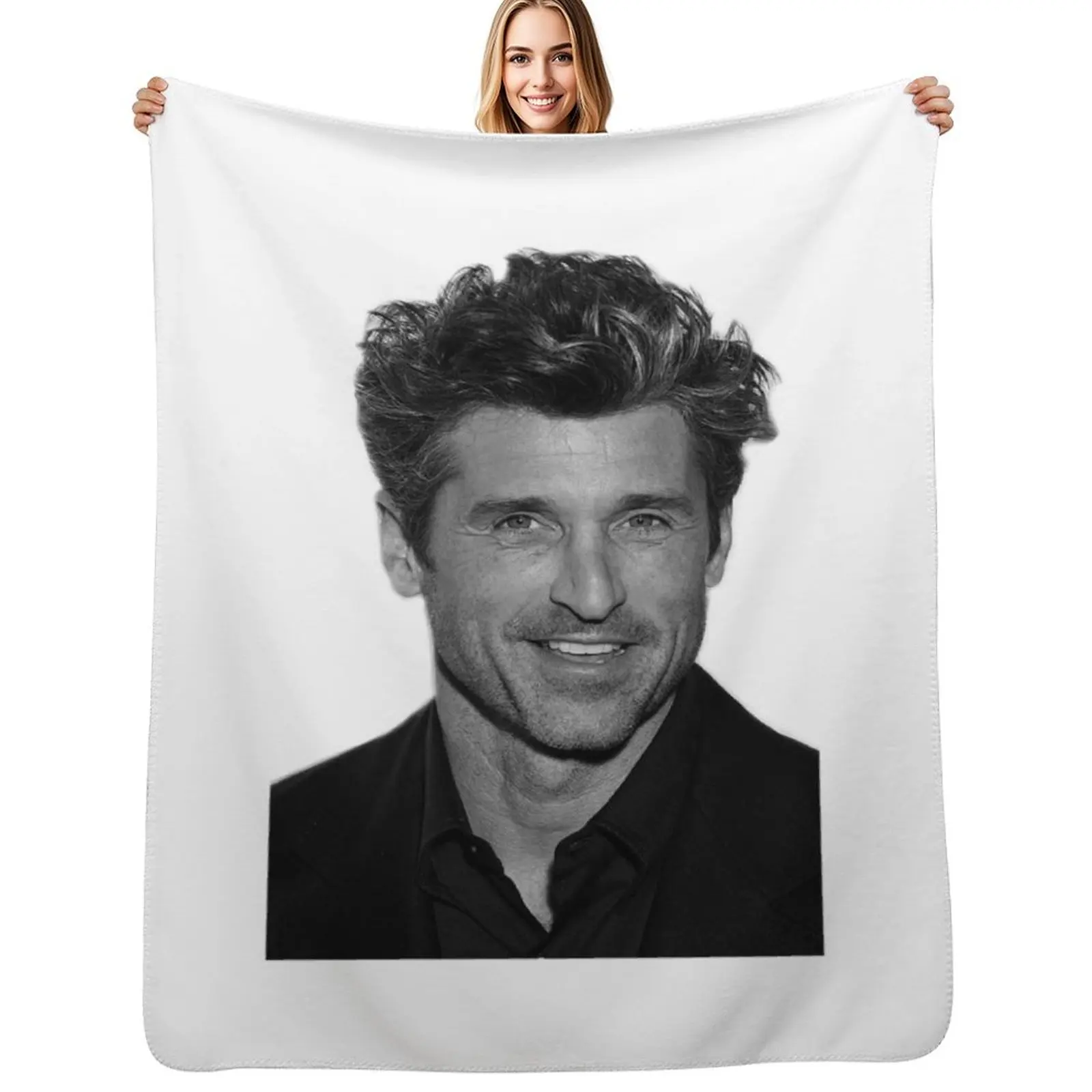 

Patrick Dempsey Throw Blanket blankets ands bed plaid Picnic Blankets For Bed Blankets
