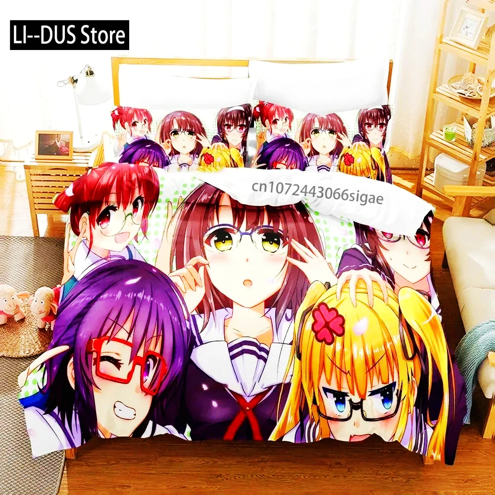 Anime Saekano How To Raise A Boring Girlfriend Bedding Set Boys Girls Twin Queen Size Duvet Cover Pillowcase Bed Boys Adult