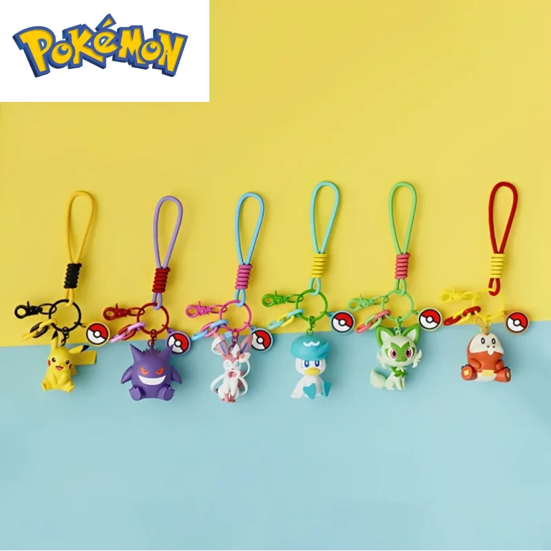 New Aroma Pokemon Figures Keychain 6 Styles Very Kawaii Gengar Sylveon Sprigatito Fuecoco Quaxly Pikachu Models Anime Gift Toys