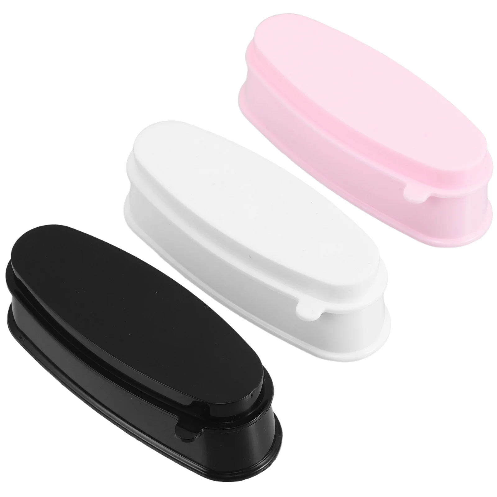 3 قطع من صينية إعادة تدوير مسحوق الأظافر الفرنسية، منظم مدمج محمول لتنظيف مساحة العمل