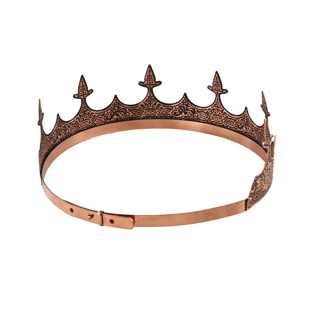 มงกุฎสไตล์เรโทรสำหรับงานบาร์มิทซวาห์ มงกุฎเจ้าชายแบบตะวันตก ที่คาดผมสำหรับคอสเพลย์ อุปกรณ์เสริมผมทรงกลม มงกุฎทรงกลมสำหรับงานแต่งงาน