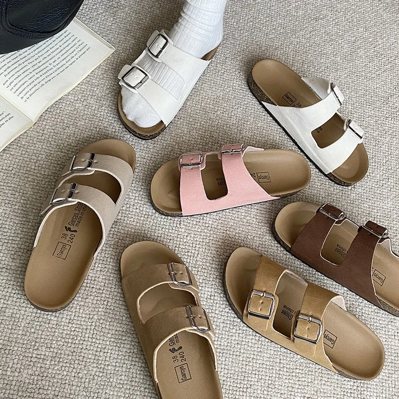 

2026 Women's Sandals Soft-soled Platform Fashion Slip-on Shoes Indoor And Outdoor Can Be Wear Roman-style Belt-buckle Slippers