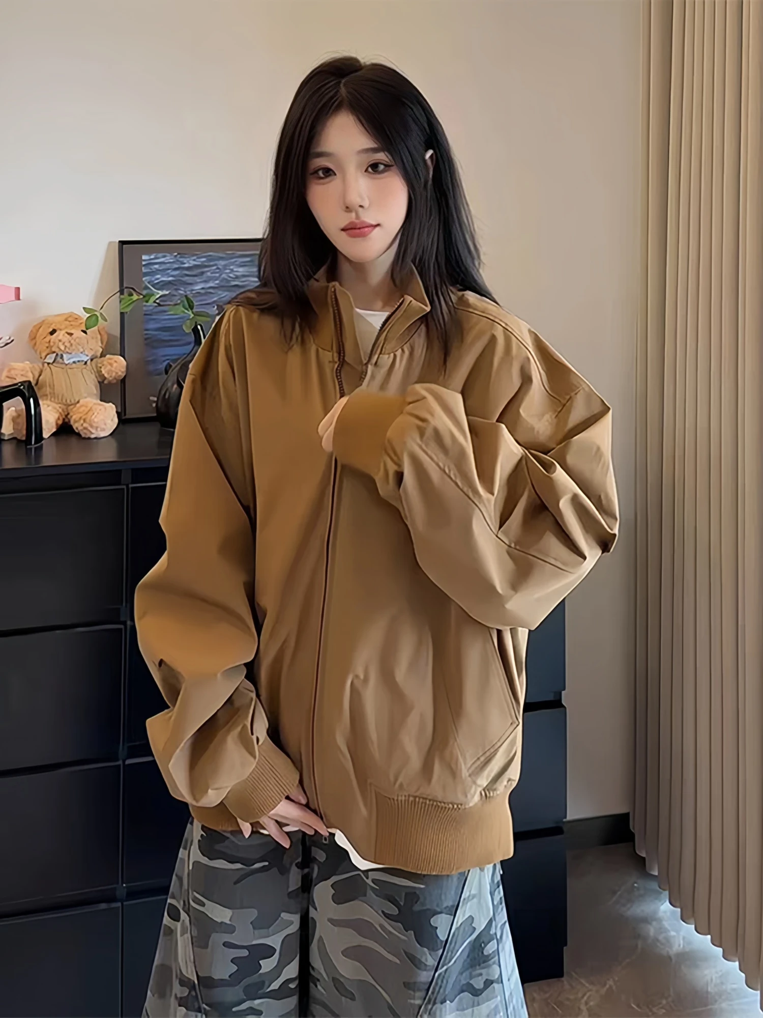 

American Sle Bomber Pilot с воротником-стойкой Jaet, мужская уличная футболка с защитой от футбола, бейсбольное orm Boxy, рабочая одежда, пальто