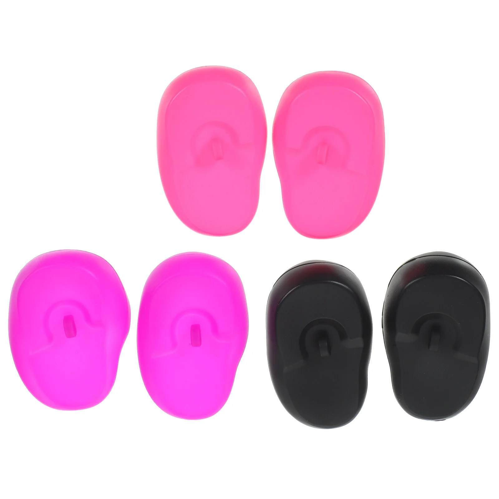 3 Pairs Ear Cover Waterproof Salon Protection Silicone Earmuff Shield Gloves for Nail Tech