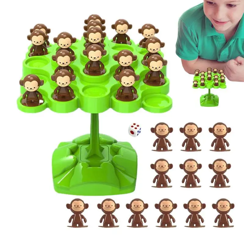 Jogo de equilíbrio de macaco montessori brinquedo de matemática crianças diversão educacional jogo de tabuleiro de equilíbrio macaco educacional brinquedos de árvore de equilíbrio