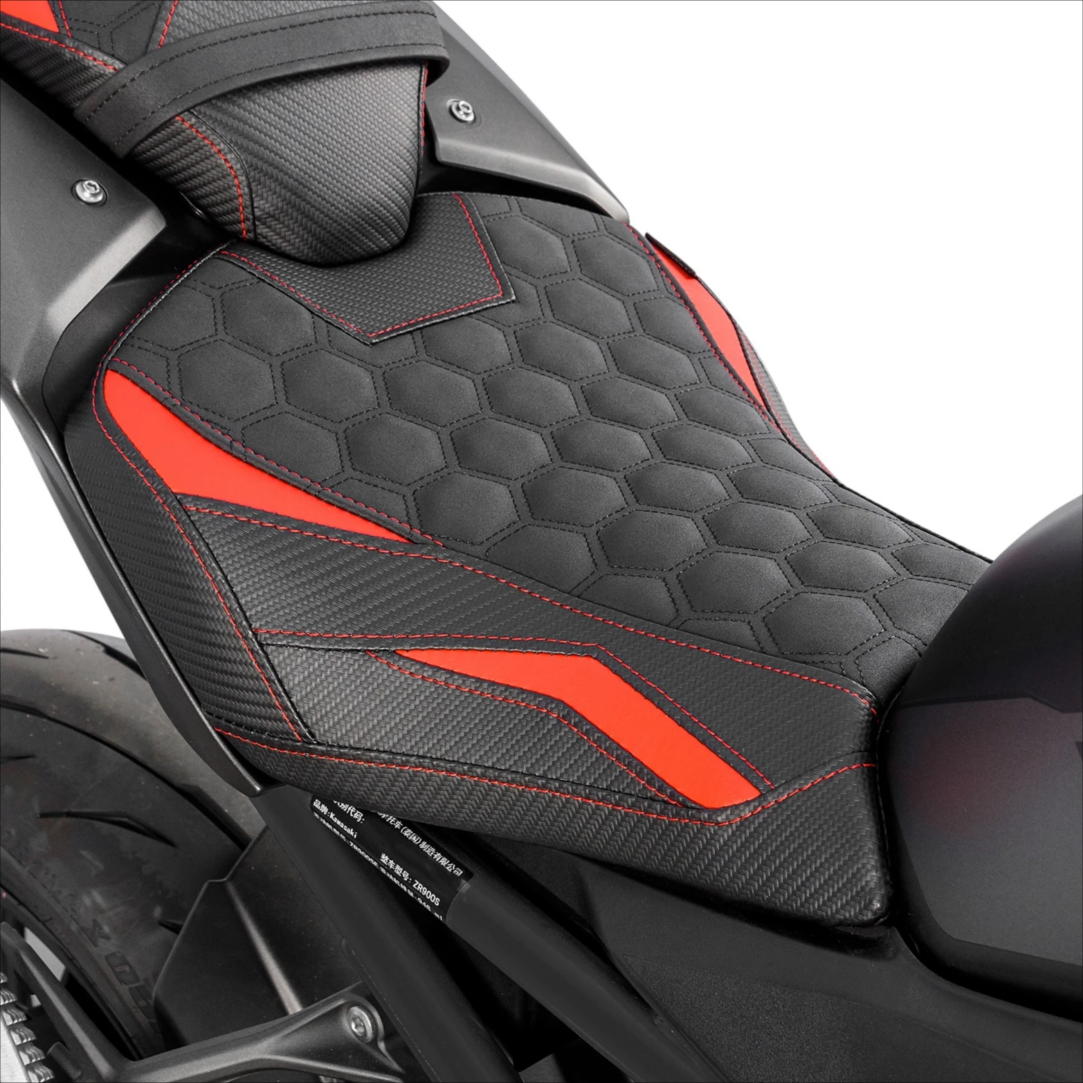 Cuscino per sedile anteriore WOLFLINE Driver Solo per Kawasaki Z900 2025-2026, adatto solo per altezza 810, cuscino per sella del sedile anteriore per un solo pilota, ottima aggiunta per un comfort