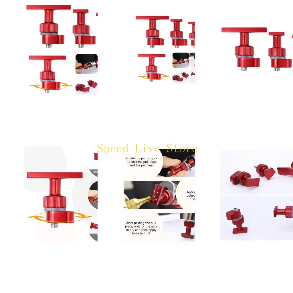 

547C 3Pcs Aluminum Thickened Drawing Plate Dent Repair Parts Lockable Puller Automotive Dent Repair Tool Gasket Reusable