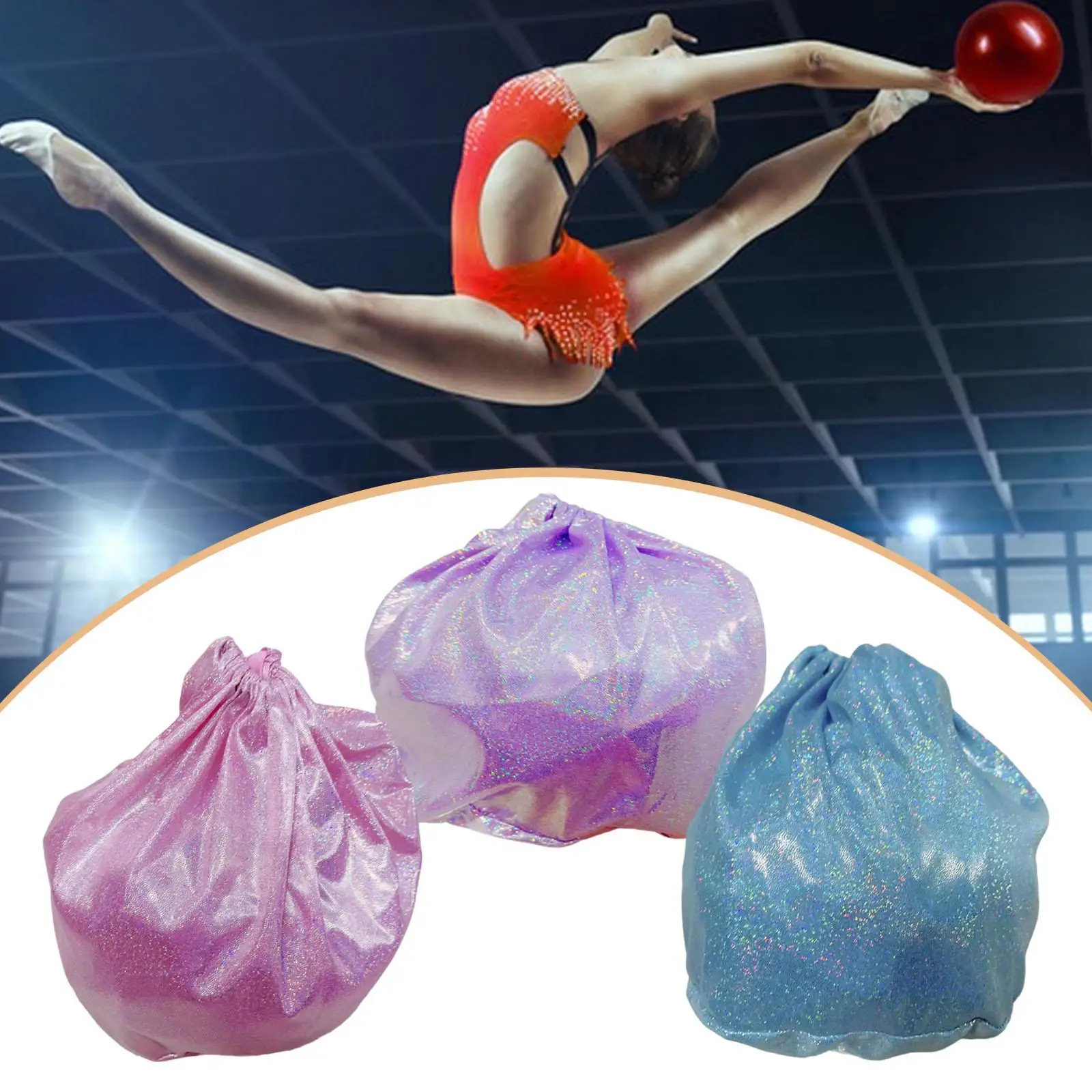 Lightweight Nylon Gymnastic Ball Bag with Drawstring Closure for Rhythmic Gymnastics Competition Practice