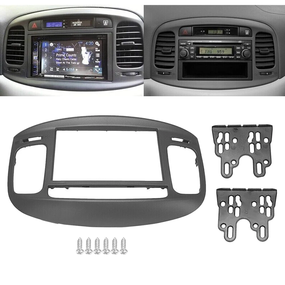 

Radio Panel Stereo Installation Bracket for Hyundai Accent Automatic Air Conditioning Model Dashboard Frame Adapter Easy Install