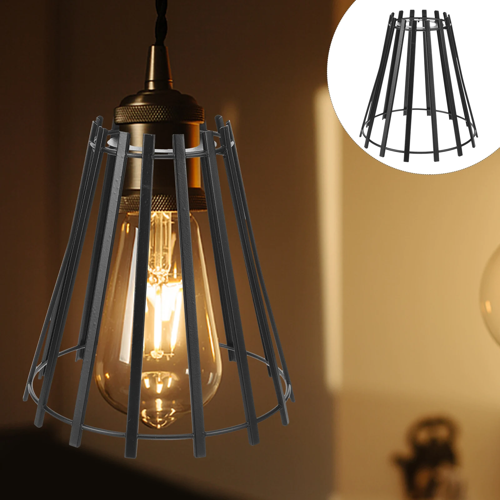 

Geometric Design Iron Pendant Light Shade 16.5x13.5 Ball Shape Lamp Guard Metal Bulb Cover for Home Tea Shop Decor