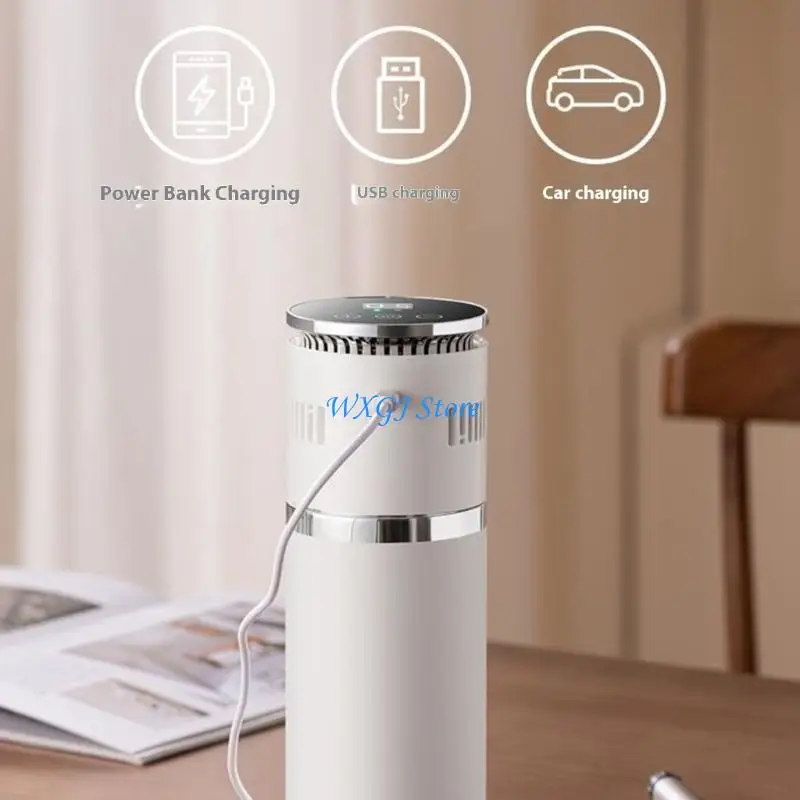

37JE 800ml Vehicle Cup Coolers Rapid Temperature Drop USB C Charging Refrigerated Cup