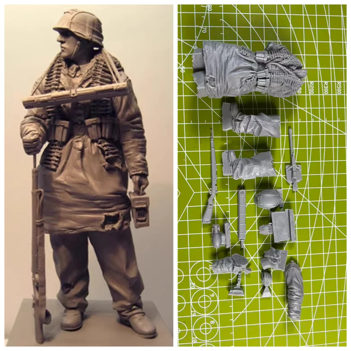 

1:16 Литая модель из смолы, серый комплект Kharkiv Soldier, модель 1 человека, требующая сборки, неокрашенная