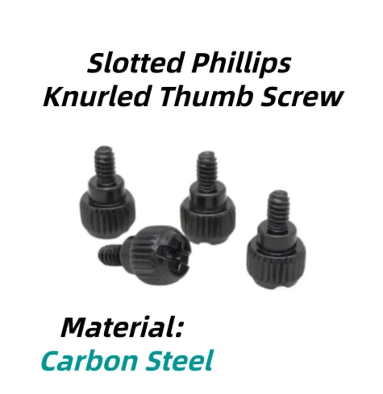 20Pcs 6#-32 UNC Slotted Phillips Dual Head Thumb Screw Hand Tighten Toolless Thumbscrew Bolt Flat & Pointed Tail Fastener