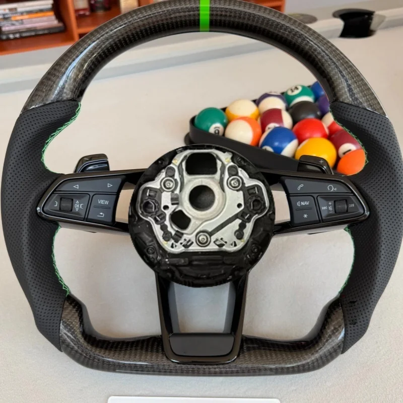 Car Steering Wheel Suede Leather For Volkswagen Magotan Polo Golf Passat Tiguan Shangku R PlateInterior Accessories