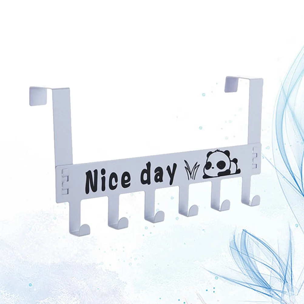 فوق الباب هوك شماعات الأبيض تخزين المعادن الرف ل 1-3/4 بوصة أبواب الحمام المرآب المنظم القبعات معاطف الأوشحة أحزمة #4