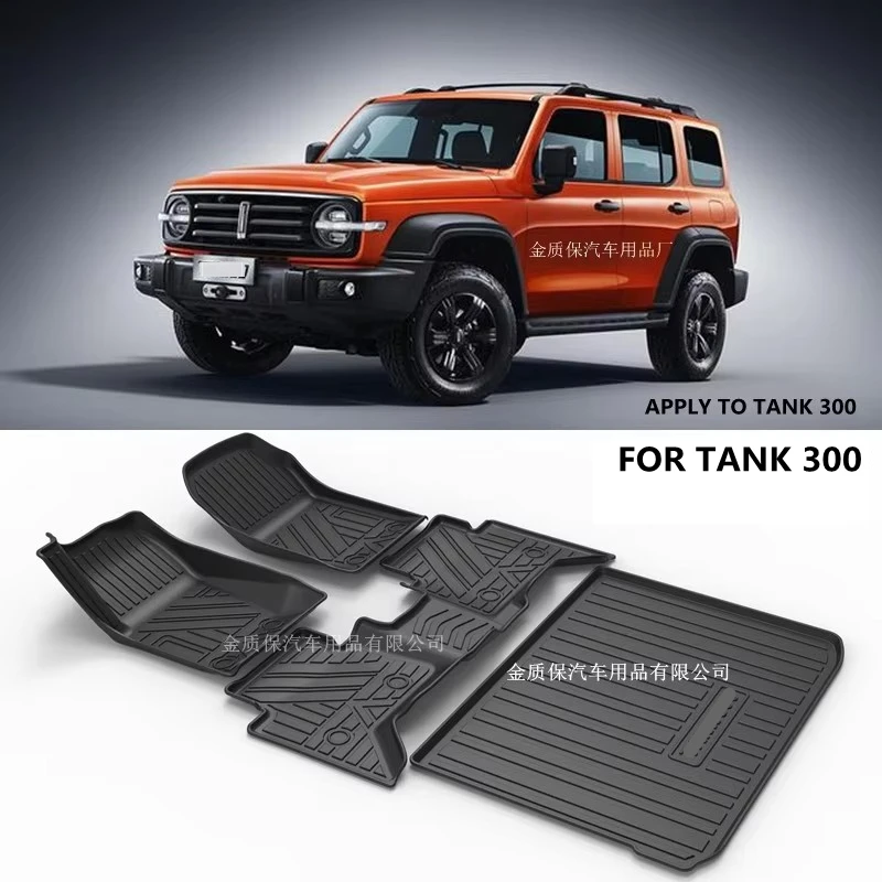 Use for GWM TANK 300 Car Carpet TANK 300 Car Floor Mat TANK 300 Trunk Mat Full Set Trim to Fit RHD TANK 300 Waterproof Floor Mat