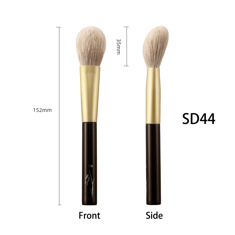 SD44 المهنية اليدوية يشكلون فرشاة ثلاثية الأبعاد مائل أحمر الخدود كونتور فرشاة لينة الماعز الأحمر الثعلب الشعر ماكياج فرش #3