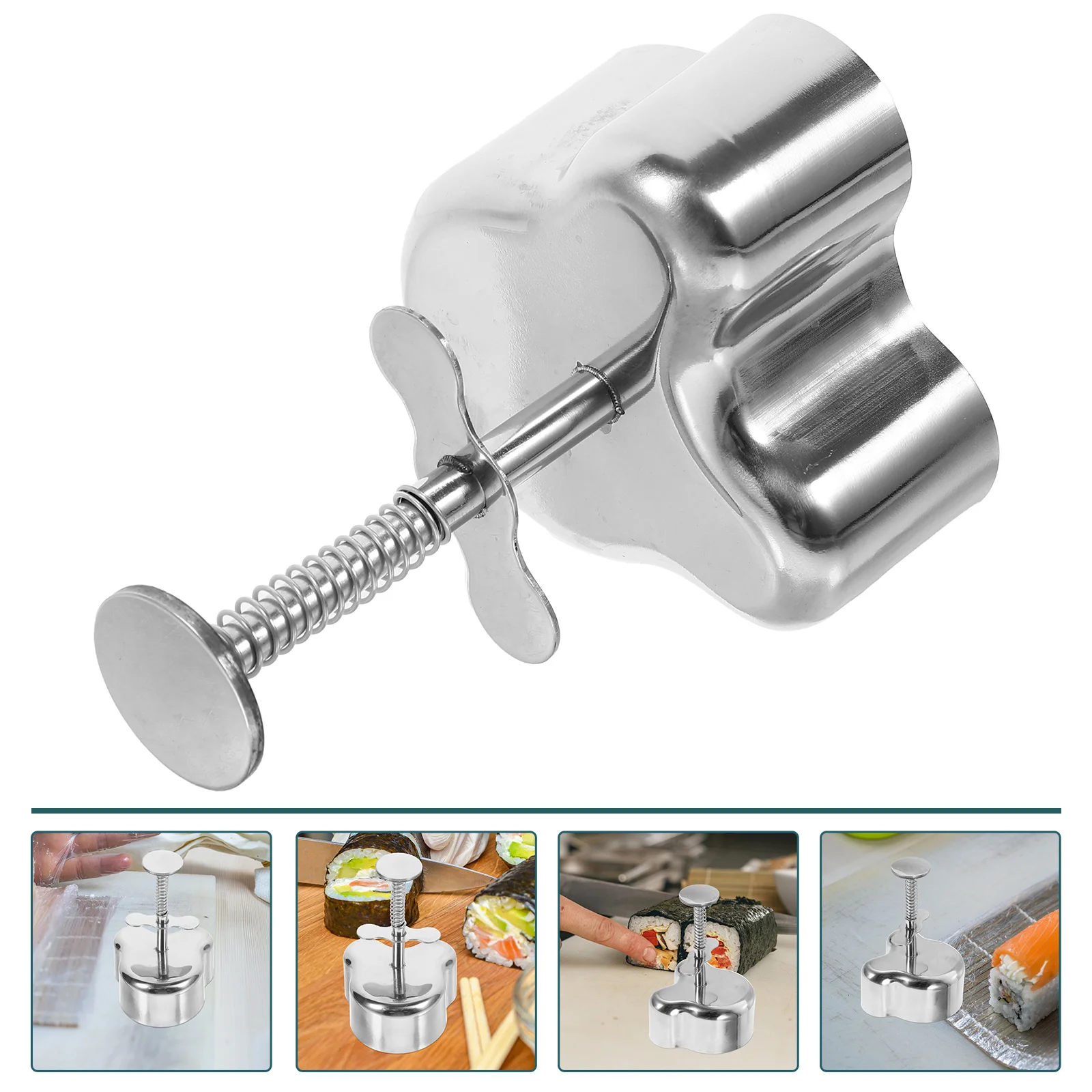 

Rice Ball Mold Food Molds Japanese Style Onigiri Mould Diy For Preparation Stainless Steel Masubi