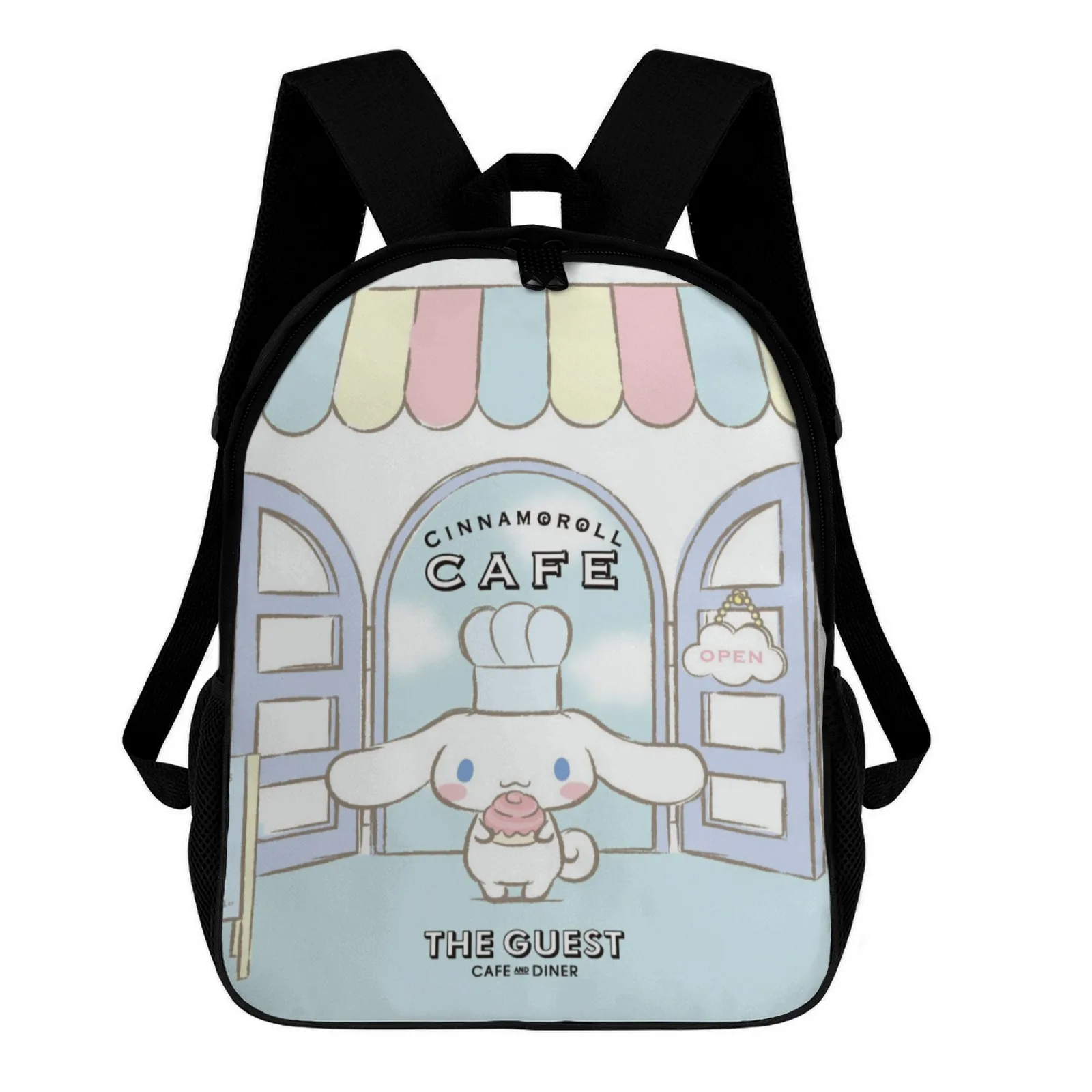 

Cinnamoroll Cafe and Diner Mochilas Escolares Школьные рюкзаки с принтом для подростков Сумка для учащихся начальной школы 12-дюймовый школьный рюкзак