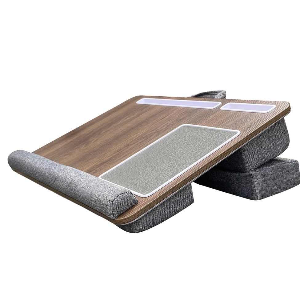 

Подставка для ноутбука с подушкой, столик для ноутбука с ковриком для мыши и держателем для телефона, подходит для ноутбуков до 17,3 дюймов.