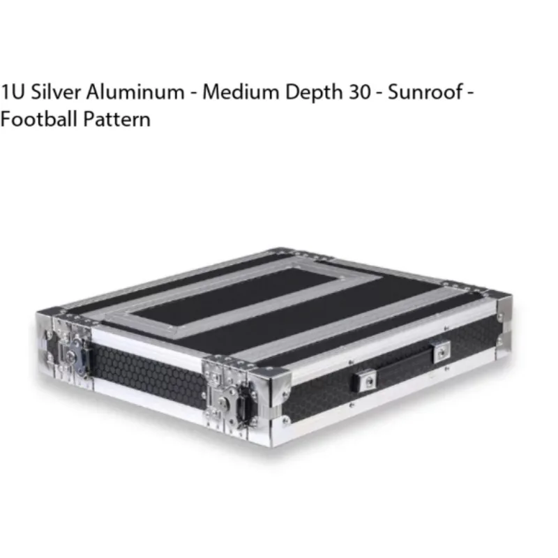 1U White Aluminum Microphone Flight Case, Receiver Box with Window & 30cm Depth