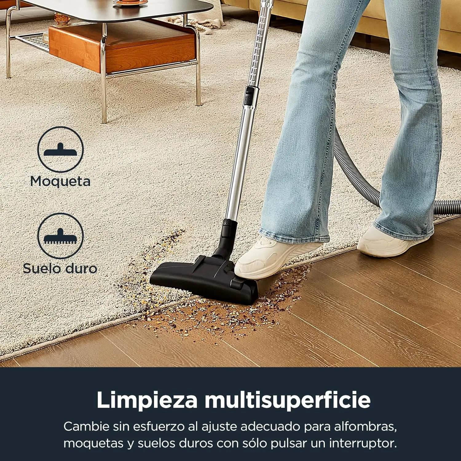 Aspiradora sin Bolsa Uureka WhirlWind, Aspiradora con Cable Potente y Ligera para Alfombras, Pisos Duros, Pelo de Mascotas y Polvo