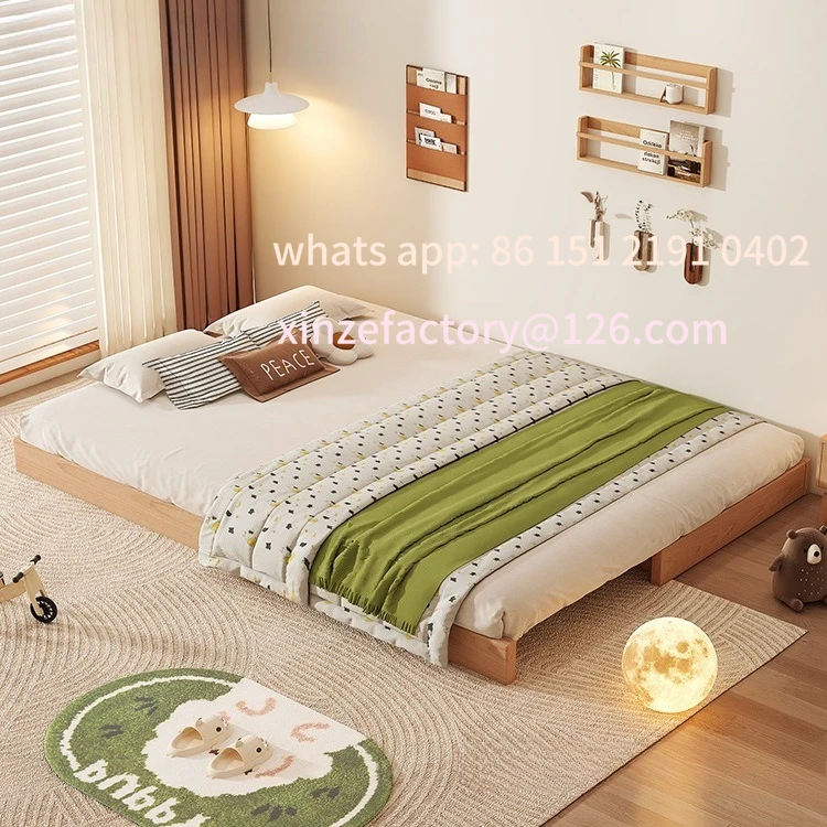 

Customizable floor bed Children's Solid wood small apartment room Tatami Splicing pull-out