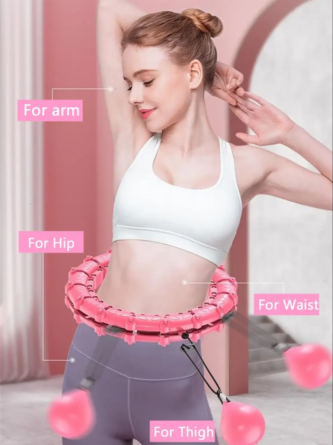 Abschnitte Fitness Smart Sport Hoop Einstellbare Dünne Taille Übung Gym Kreis Ring Ausrüstung Einfache gewicht verlust Dropshipping