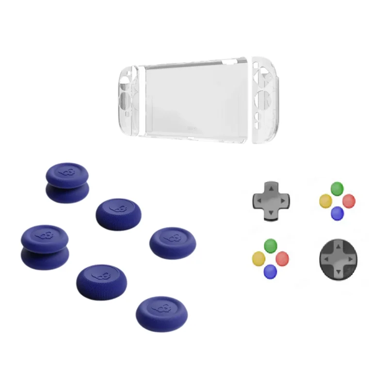 

[LXYA68Z!] Защитный чехол для Switch 2 + комплект колпачков для кнопок D-Pad + колпачки для джойстиков, защитный чехол от падений и царапин для Switch.