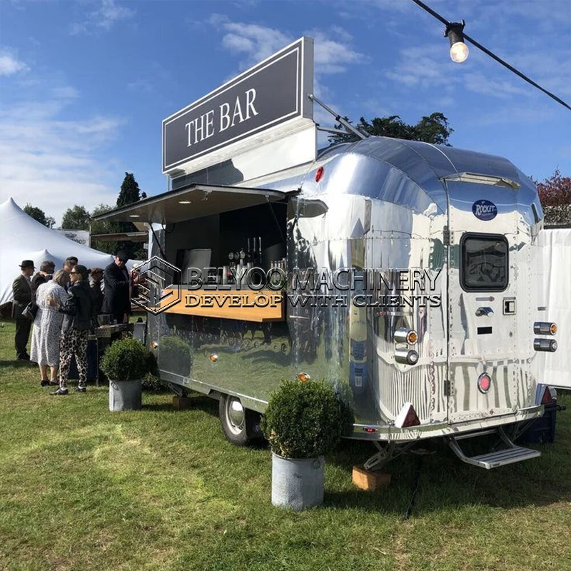 Belyoo Food Truck Dessert Food Van Cart Trailer Mobile Catering Equipment Food Truck Hot Sale With Full Kitchen