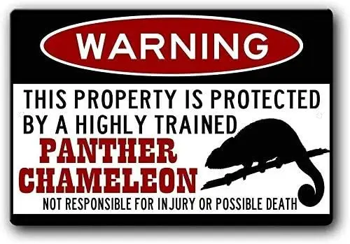 JUCHen  Novelty Sign Metal Aluminum Wall Plaque Poster for Home Bathroom and Cafe Bar Pub, Deco Warning Panther C