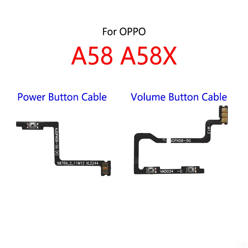 

Power Button Switch Volume Mute Button On / Off Flex Cable For OPPO A58 A58X