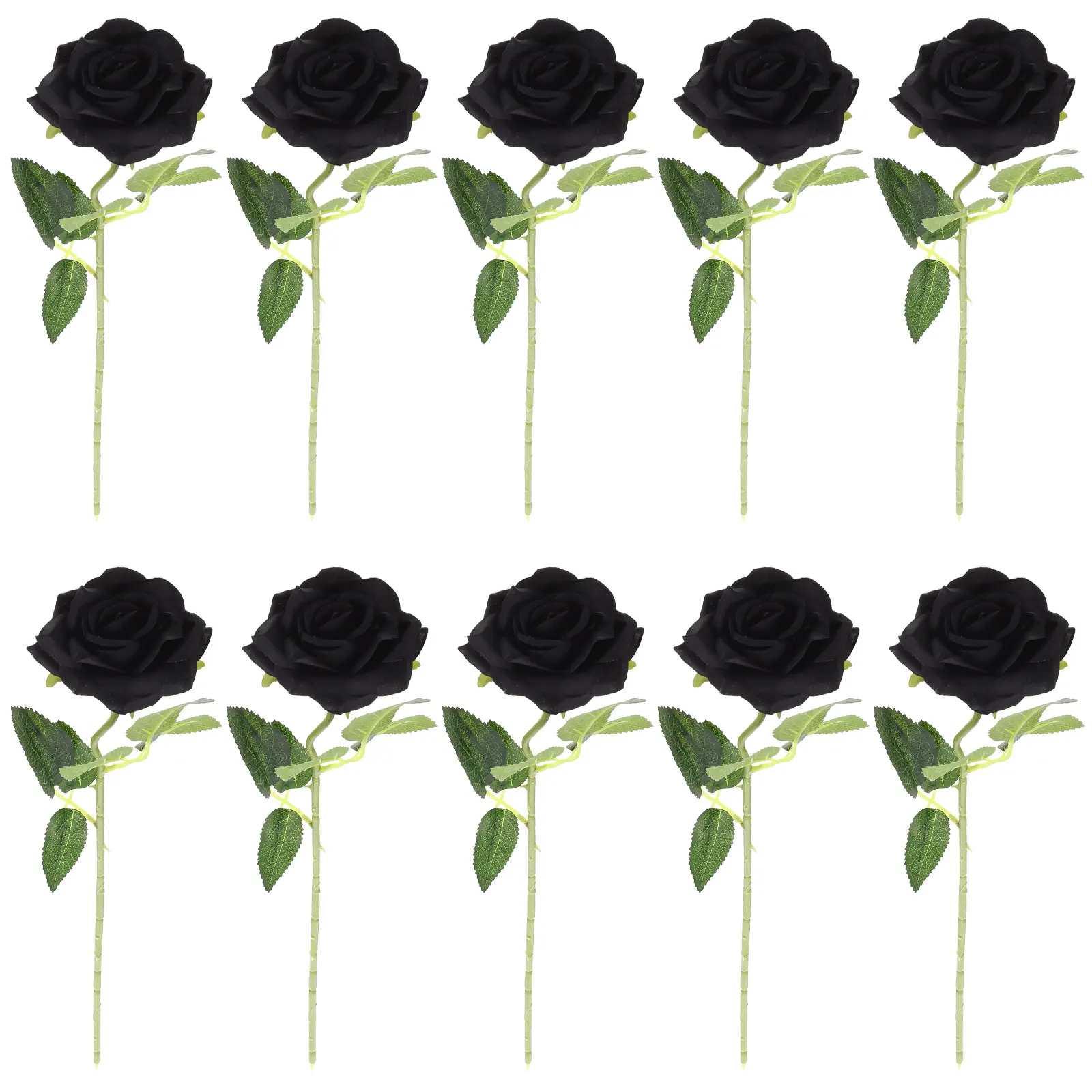 

10 Pcs Black Rose Decoration Simulated Bouquet Halloween Artificial Vintage Flower Ornament Simulation Adornment Silk Banquet