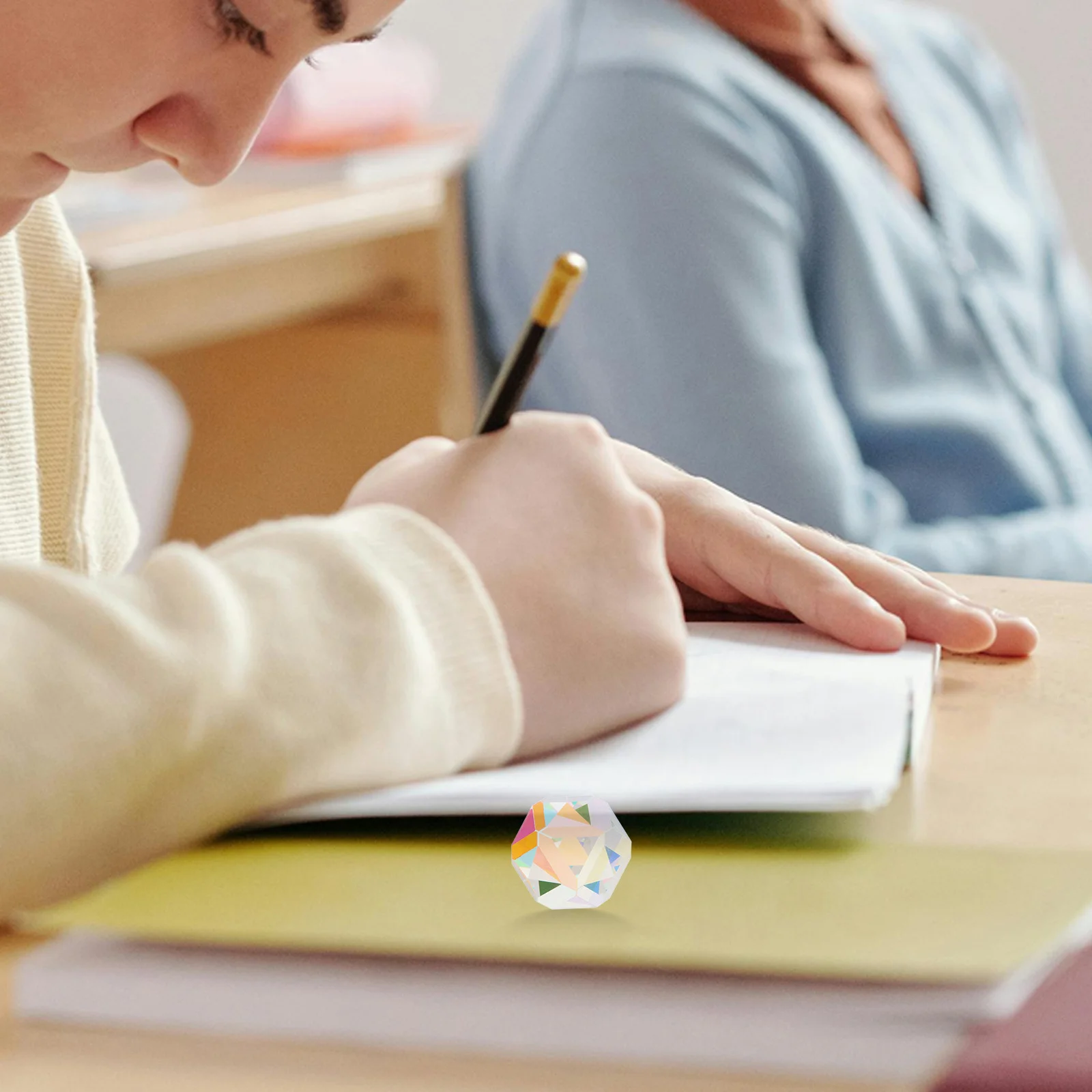 

Optical Prism Glass Diamond Shaped Clear For Physics Teaching Science Experiments Refraction Study Lab Use Prisms