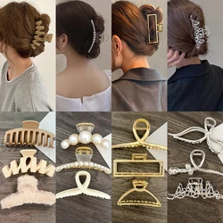 56Styles Hot Sale Korean Metal Gold Silver Women Hair Pins and Clips Claw  Accessories Geometric Crab Head Piece Ladies Jewelry