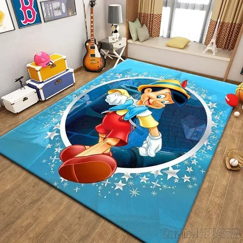  Pinocchio Area Rug Carpets 80x120cm Decor for Bathroom Kids Floor Mat Living Room Children's Bedroom Sofa