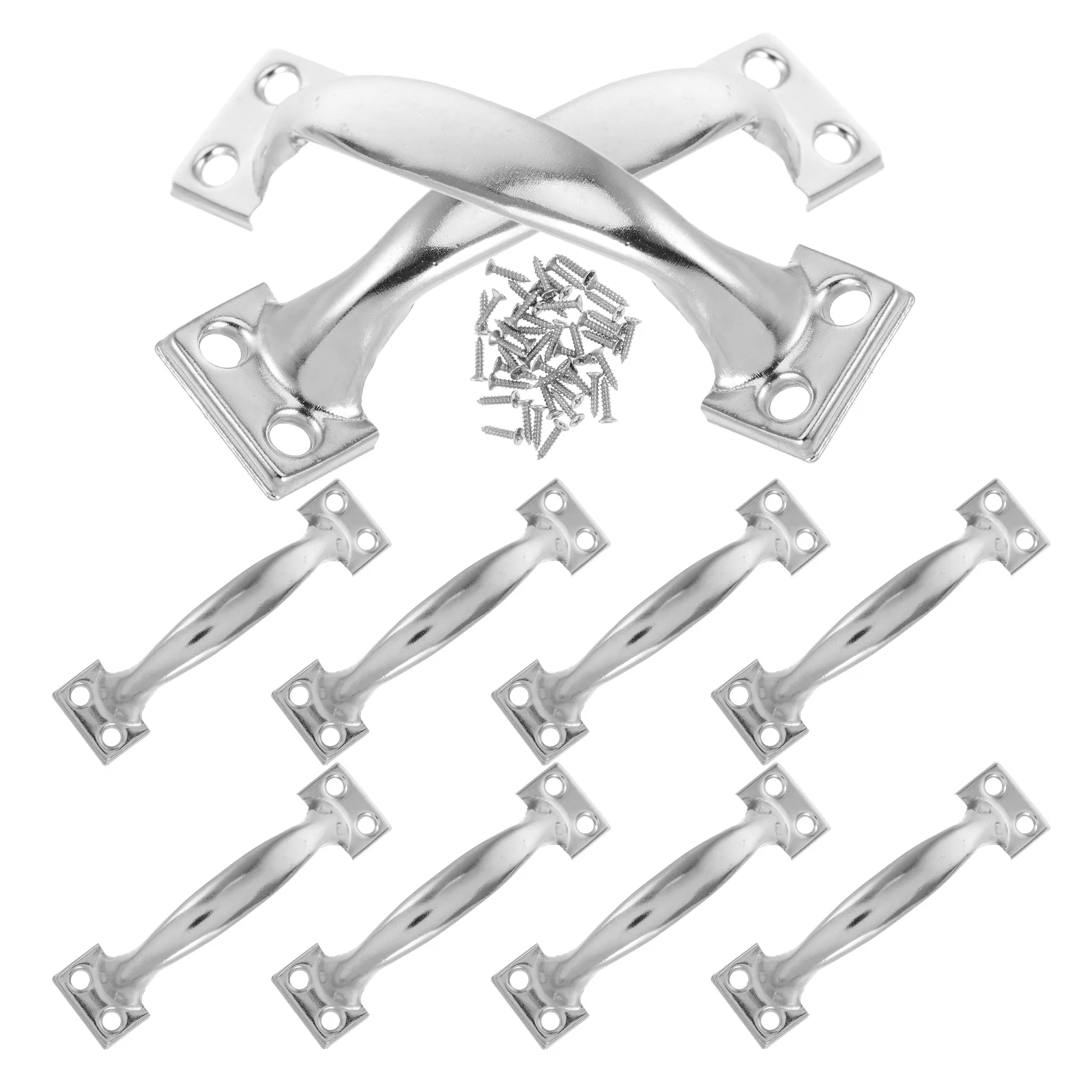 

10pcs Bow Cabinet Pull Handles 4 Inch Vintage Metal Drawer Knobs For Doors Closets Kitchen Cupboard Shed Screen Barn