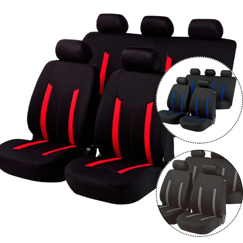 

Car Accessories Interior Polyester Car Seat Covers Set Sport Style Fit Most Car SUV Van Seat Cushion