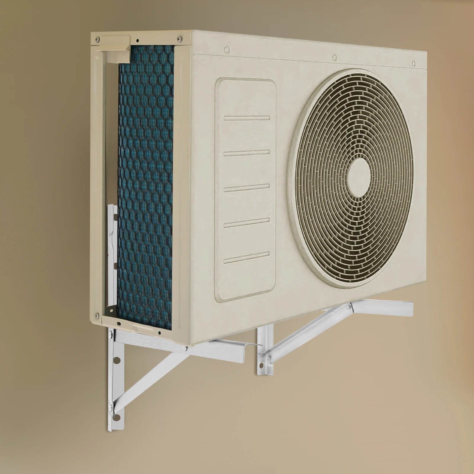 

Кронштейн переменного тока из нержавеющей стали, сверхмощное настенное крепление 440 фунтов для наружного блока кондиционера 1-1,5 P, толщина 201 SS 1,6 мм