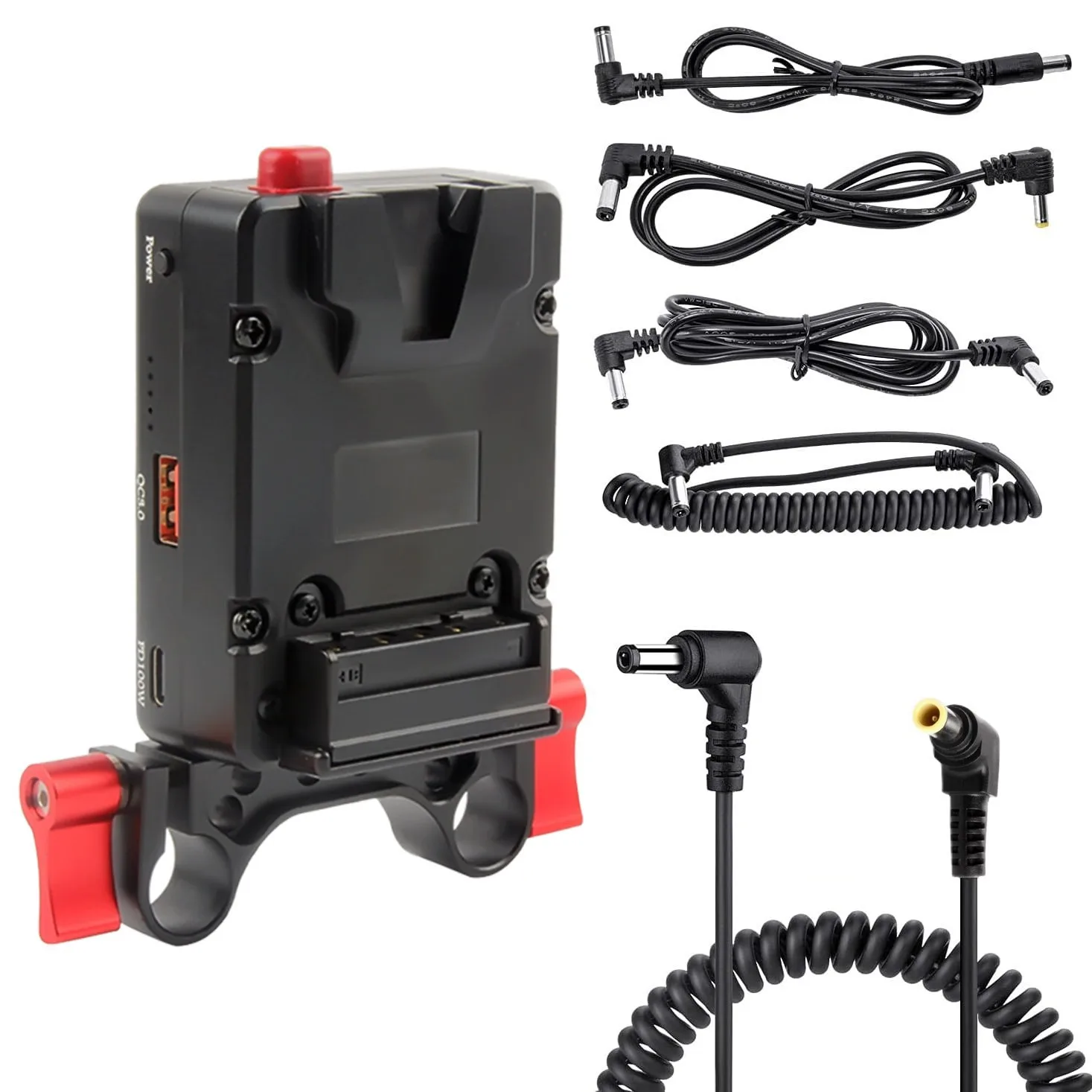 V-Mount Battery Plate with 15mm Rod Clamp Power Supply Bracket for X280 Z280 EX280