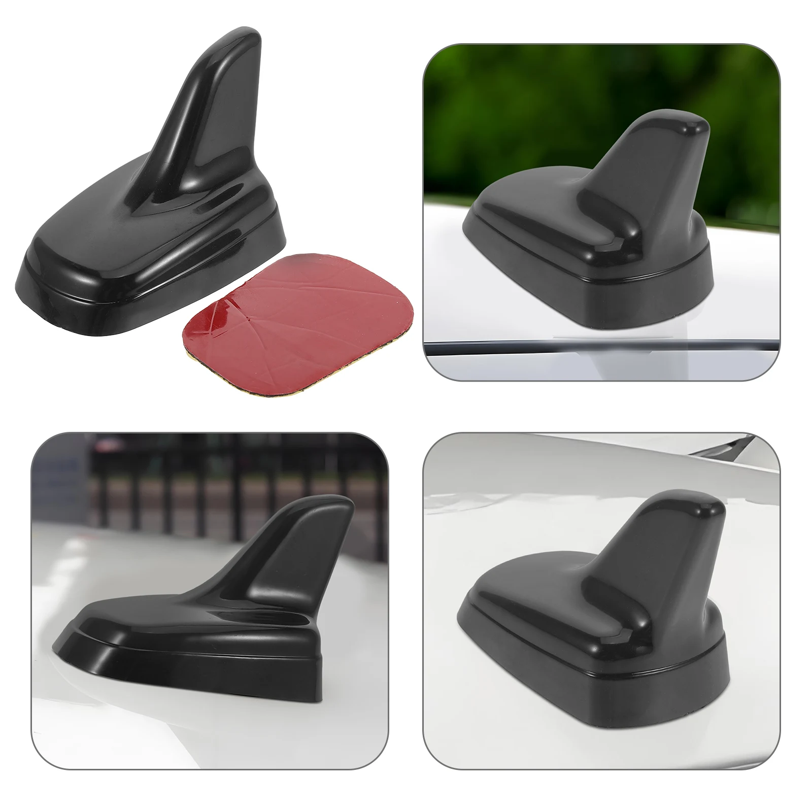 

Shark Fin Antenna Cover Car Aerial Stylish Carbon Fiber Fade Resistant DIY Signal Compatibility Automotive