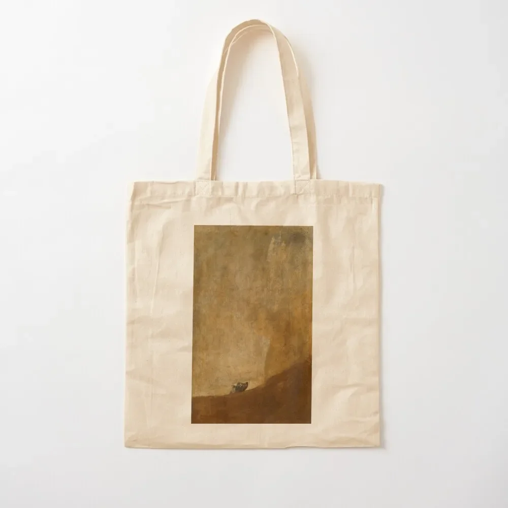 

The Dog Painting by Francisco Goya Tote Bag women bag shopping cart bags Canvas bag for women custom fabric