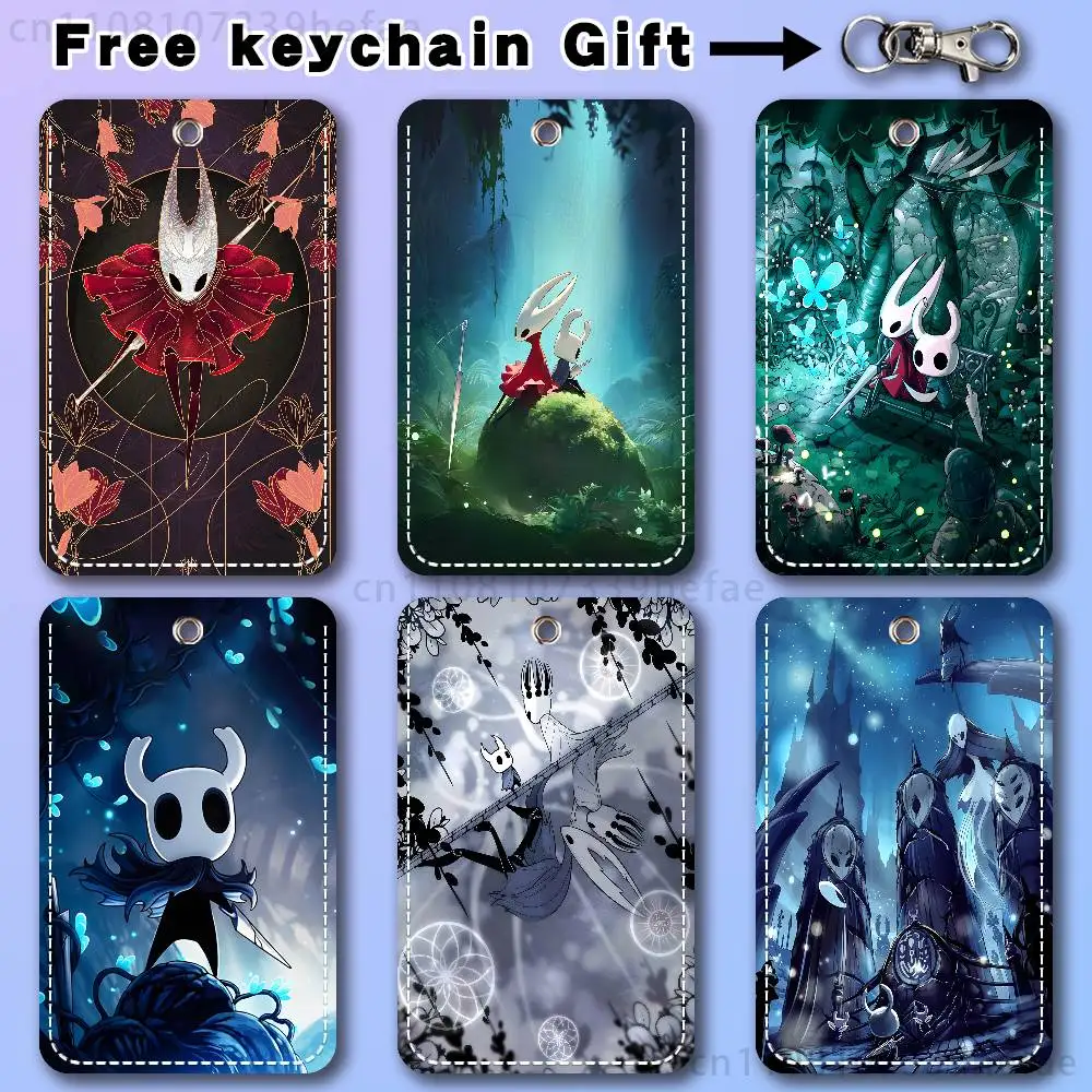 

Game H-Hollow K-Knight Holder For Bank Business Work Card Holder Student Card Case Bus Card Keychain