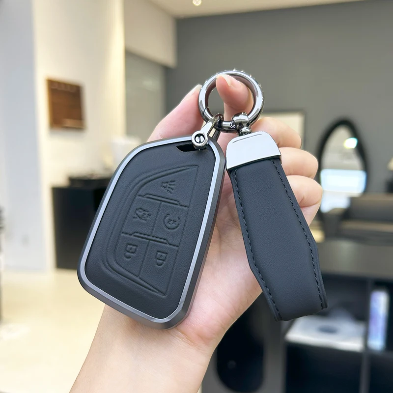 Car Key Cover For Cadillac XT5 XT6 CT5 CT6 CT4 XT4 XTS ATS LYRIQ Key Case Case Pack Buckle Car Key Set Car Accessories Tools