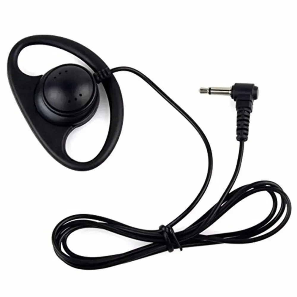 Nieuwe comfortabele pin 3,5 mm D-vorm Luister alleen zachte rubberen oortelefoon-headset voor Motorola Radio Anti-geluid oortelefoon