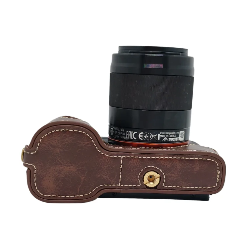 Fashional New Hard Camera Half Body Set Bottom Case For Sony Alpha A7 A7R A7K A7S PU Leather Bag Cover Accessories