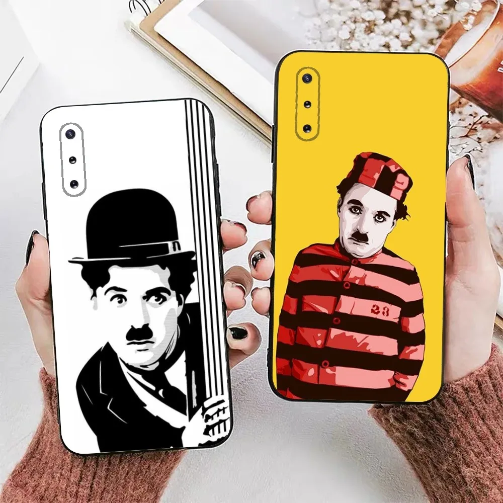 Charlie C-Chaplin Phone Case For Samsung Galaxy A13,A21s,A22,A31,A32,A52,A53,A71,A80,A91 Soft Black Phone Cover