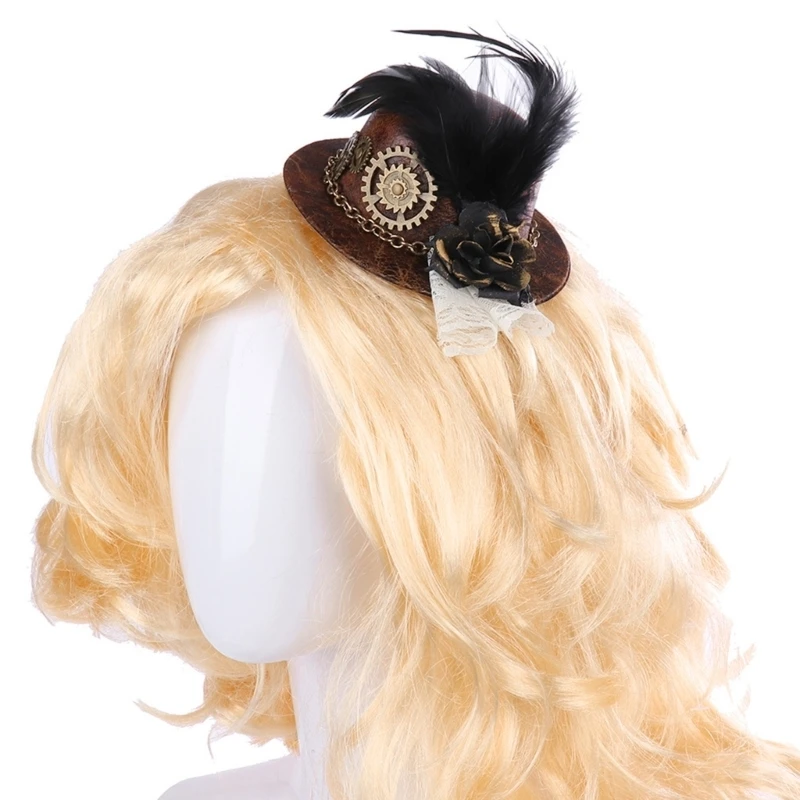 女性ハロウィンゴシックミニシルクハットスチームパンクギアチェ - Women'S Victorian Era Accessories のレビューと価格